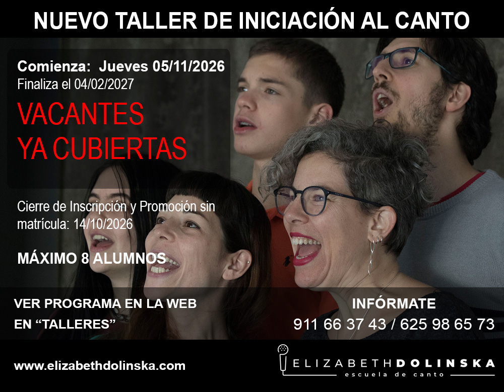 taller iniciación al canto